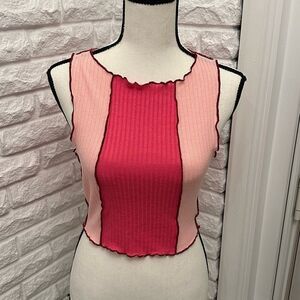 Pink Sleeveless Crop
